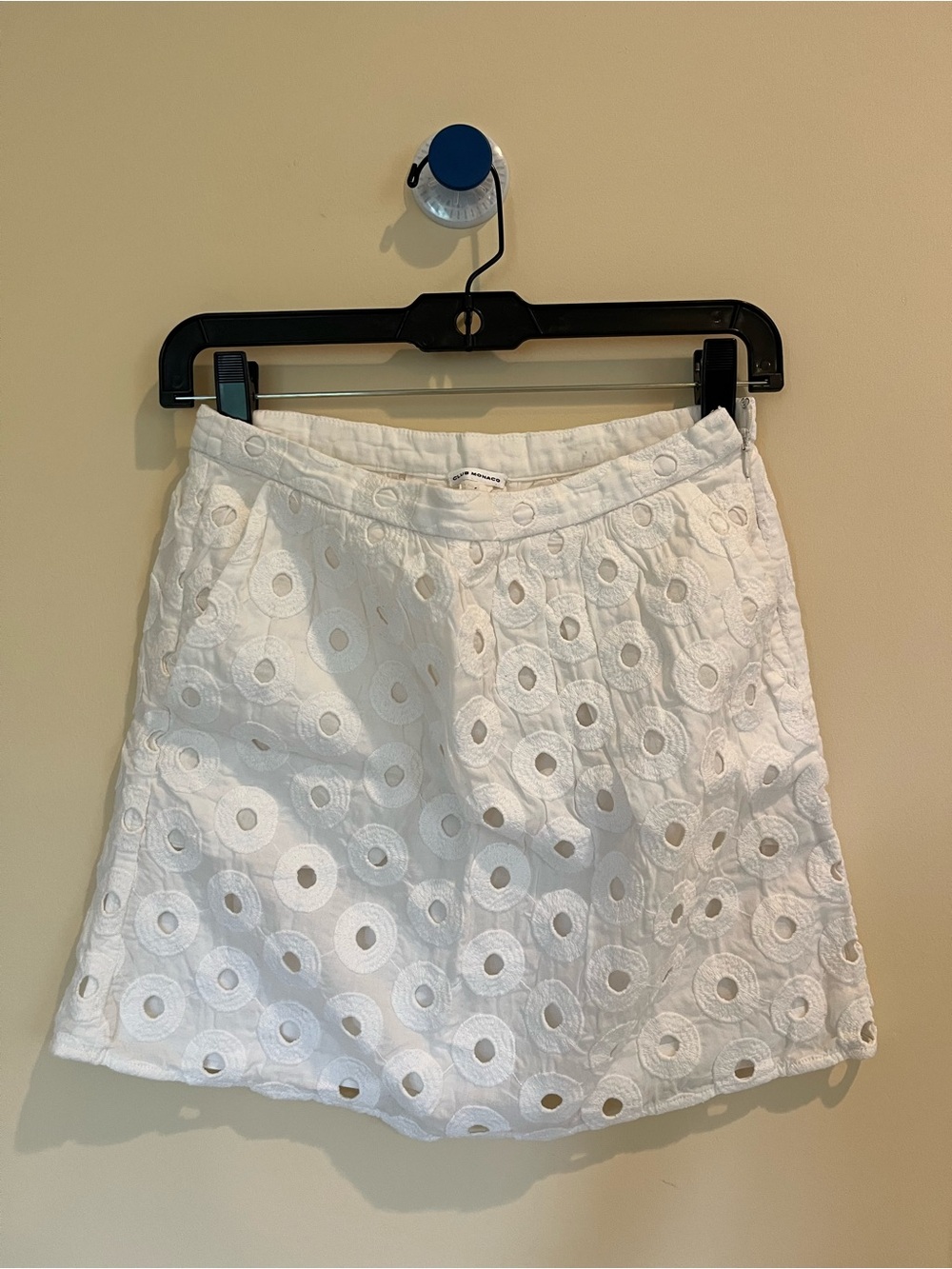 Club Monaco White Eyelet Mini Skirt